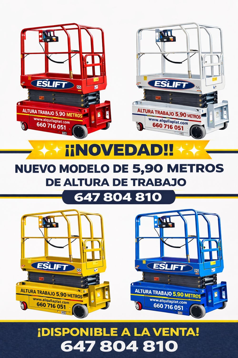 Maquinas ESLIFT en 4 colores