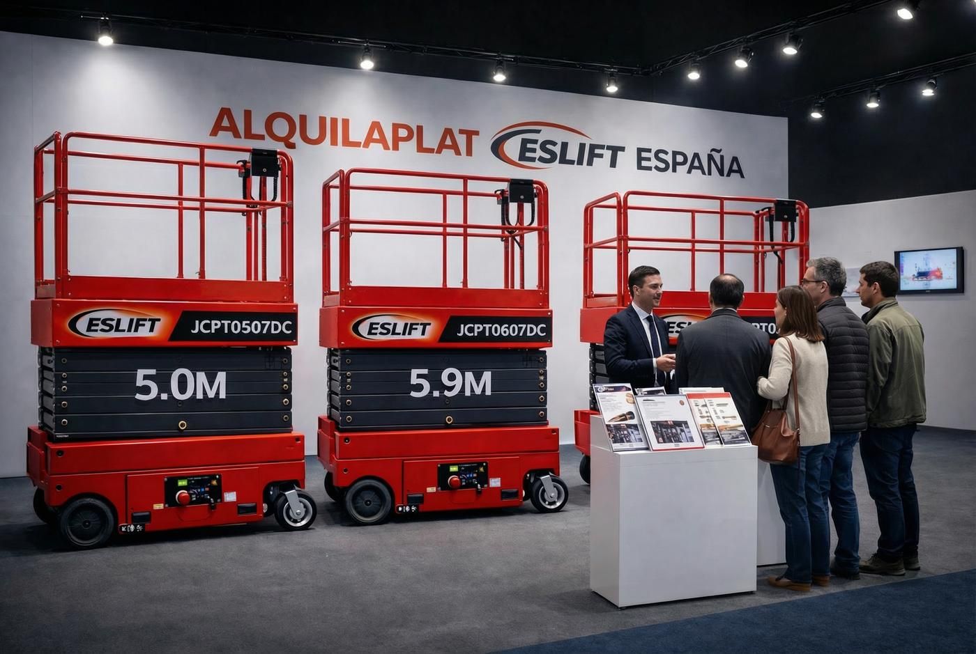 ALQUILAPLAT en feria ESLIFT ESPAÑA - Stand profesional